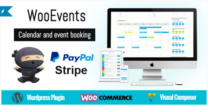 دانلود رایگان پلاگین وردپرس رزرواسیون با تقویم  wooevents v3.3.2