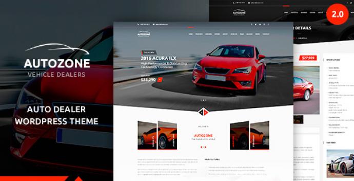 قالب وردپرس نمایشگاه اتومبیل AUTOZONE