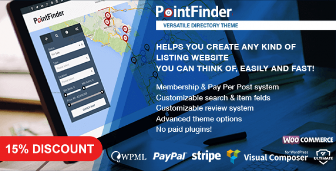 دانلود رایگان قالب وردپرس ثبت آگهی Point Finder
