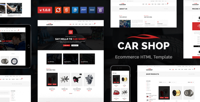 دانلود رایگان قالب HTML فروشگاهی ماشین Car Shop
