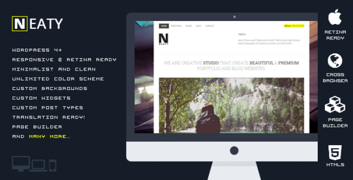 قالب وردپرس رایگان نمونه کار NEATY V1.0.1