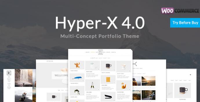 دانلود قالب وردپرس نمونه کار حرفه ای رایگان HYPERX V4.8