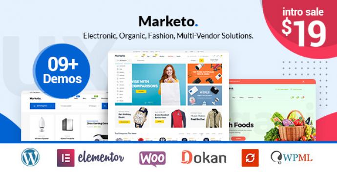 دانلود قالب وردپرس فروشگاهی MARKETO 