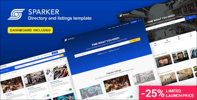 دانلود قالب html دایرکتوری و کاریابی SPARKER V1.1