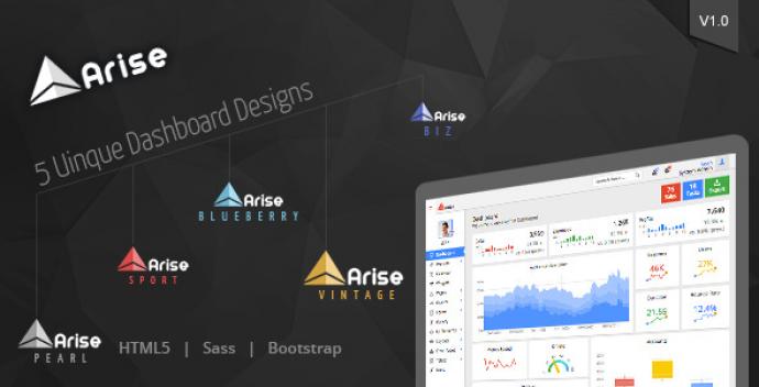 دانلود قالب html مدیریت bootstrap3 با نام ARISE ورژن 1.2