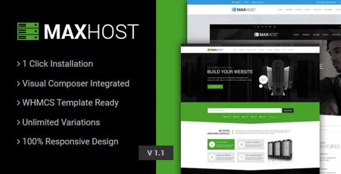 دانلود رایگان قالب وردپرس هاست و سرور MaxHost v2.8