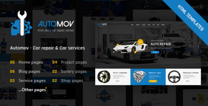 دانلود قالب html تعمیرات خودرو Automov