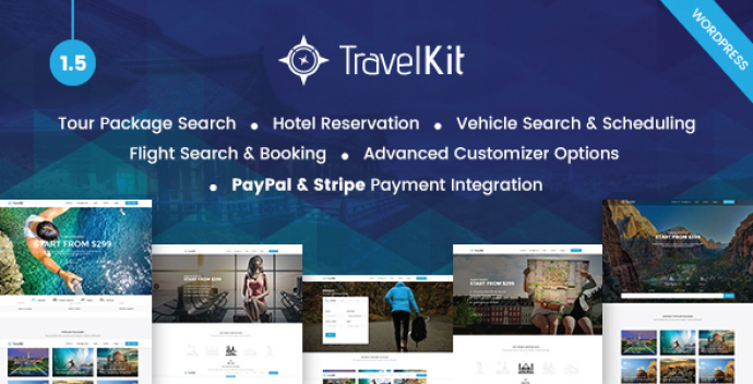 دانلود رایگان قالب وردپرس تور و مسافرت Travelkit 