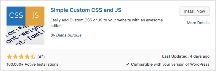 پلاگین CSS سفارشی وردپرس، ساده سفارشی CSS و JS را از طریق داشبورد نصب کنید