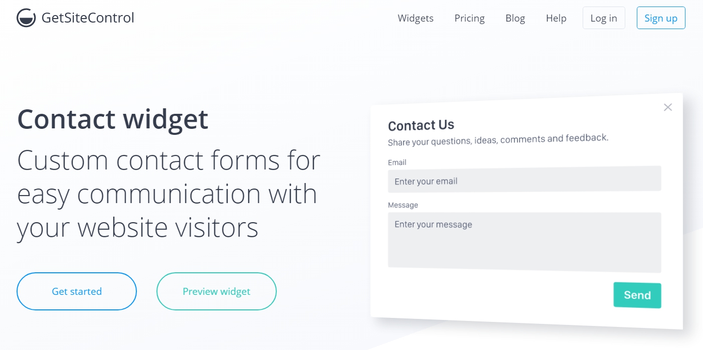 GetSiteControl فرم تماس