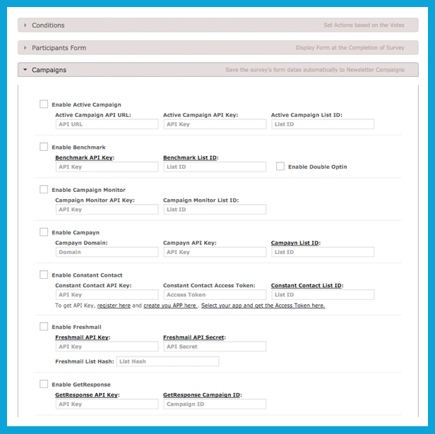 MailChimp، کمپین فعال، GetResponse