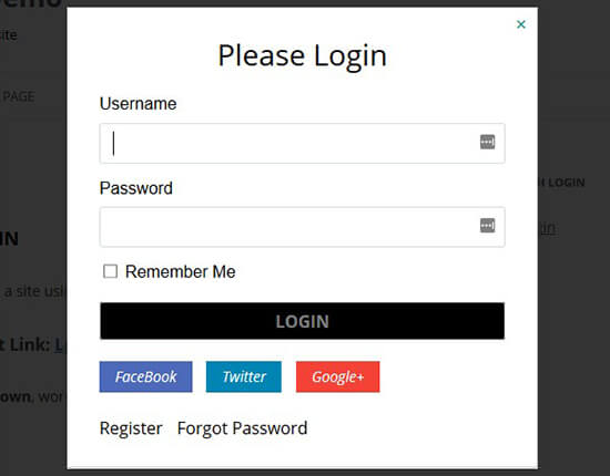 فرم ورود به سیستم مدال