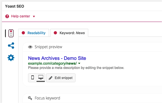 جعبه جستجوگر Yoast SEO