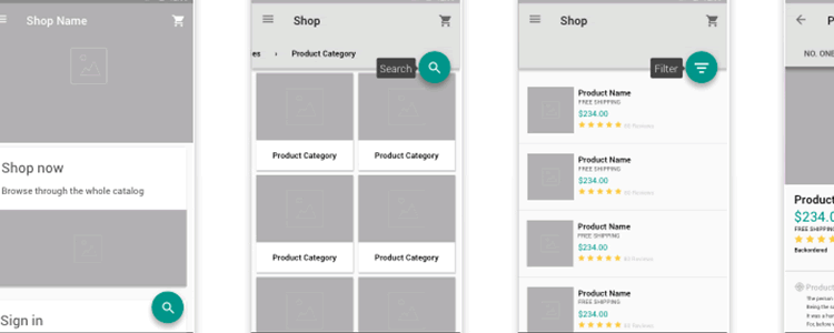 کیت Wireframe طراحی مواد