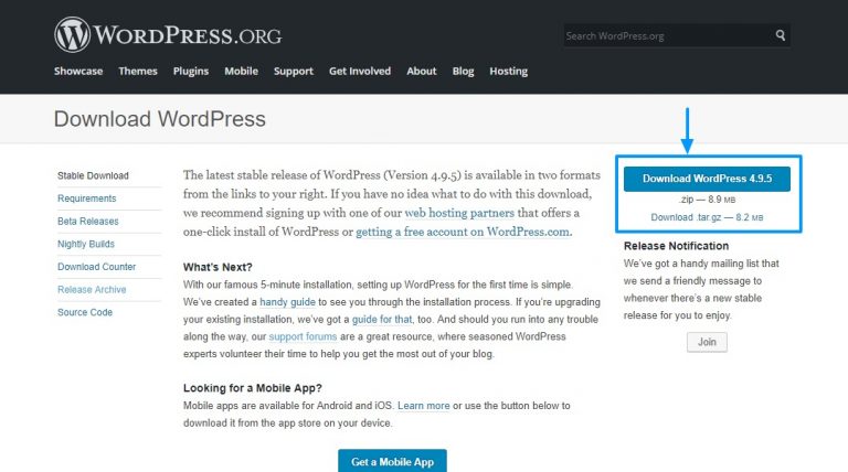 دانلود وردپرس از wordpress.org