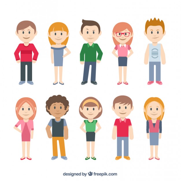 دانلود وکتور شخصبت کارتونی فلت