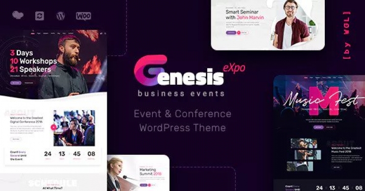 دانلود قالب وردپرس کنفراس و ایجاد رویداد GenesisExpo v1.1