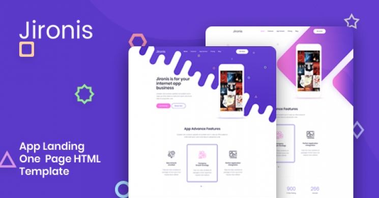 دانلود رایگان قالب HTML تک صفحه ای لندینگ نرم افزار