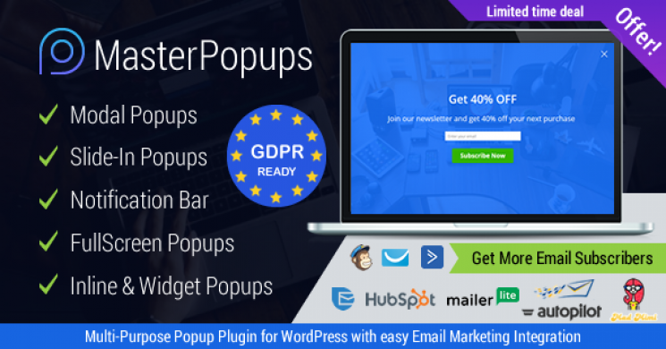 دانلود رایگان افزونه Master Popups مستر پاپ آپ