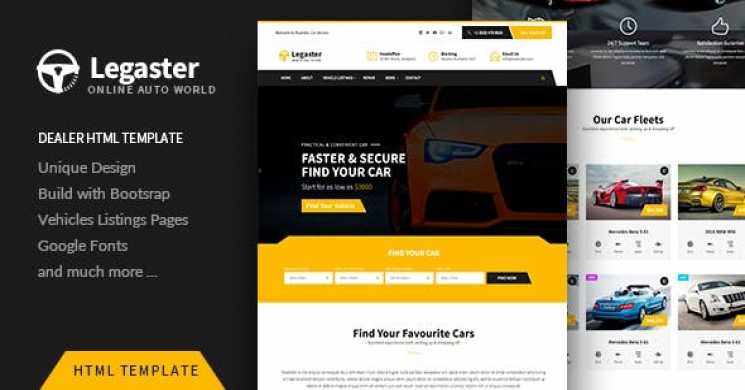 دانلود رایگان قالب HTML خودرو Automotive 