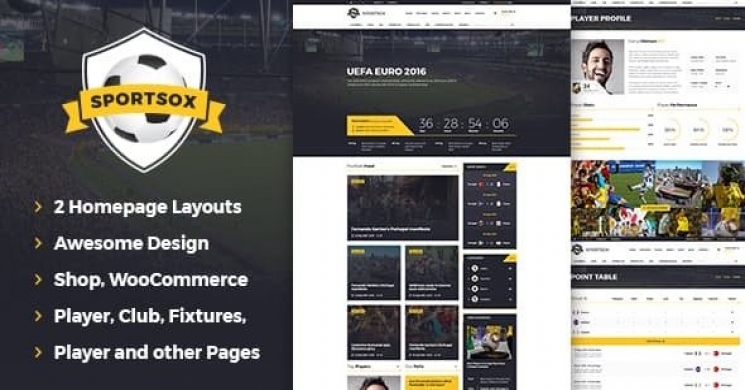 دانلود رایگان قالب HTML ورزشی Sportsox