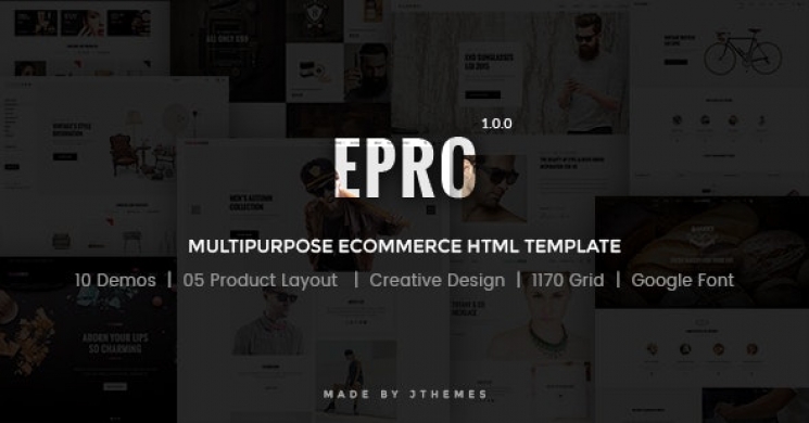 دانلود قالب HTML فروشگاهی ePro  با نسخه راستچین شده