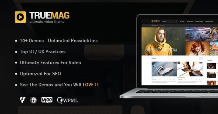دانلود رایگان قالب وردپرس ویدئو و مجله True Mag 
