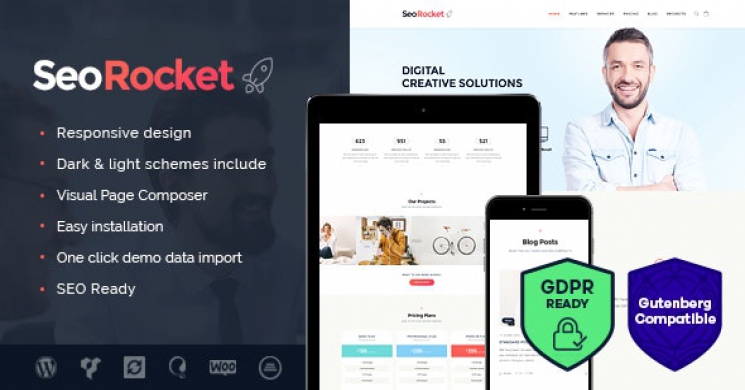 دانلود رایگان قالب بازاریابی و تبلیغات Seo Rocket
