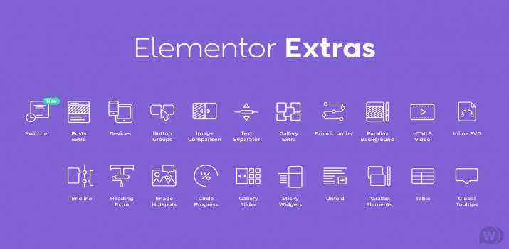 دانلود افزودنی المنتور وردپرس اکسترا المنتور Elementor Extras ورژن 2.2.29