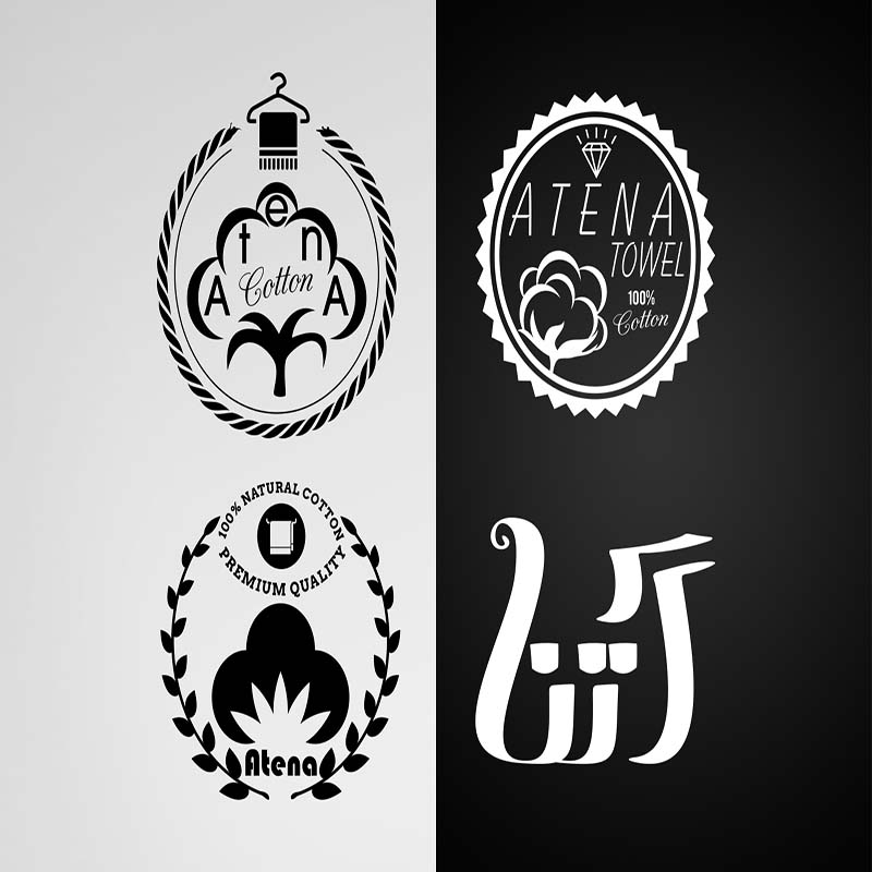 وکتور لوگوی کارخانه تولیدی حوله و منسوجات