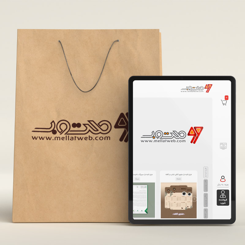 موکاپ لایه باز بگ محصول و تبلت جذاب 