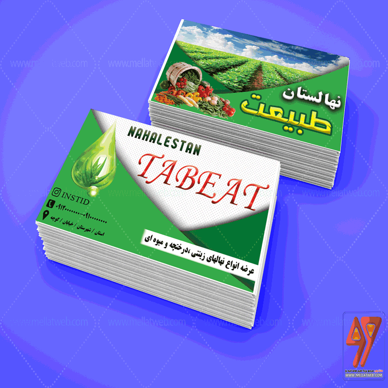 کارت ویزیت لایه باز نهالستان