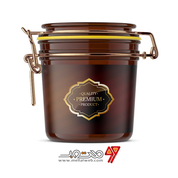 موکاپ (Mockup) طرح لایه باز بسته بندی شیشه ای