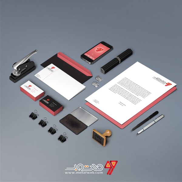 موکاپ (Mockup) طرح لایه باز اوراق اداری (ست اداری)
