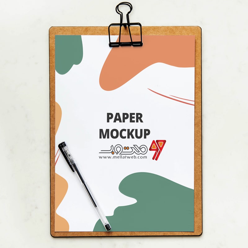 موکاپ (Mockup) طرح لایه باز زیردستی (paper holder)