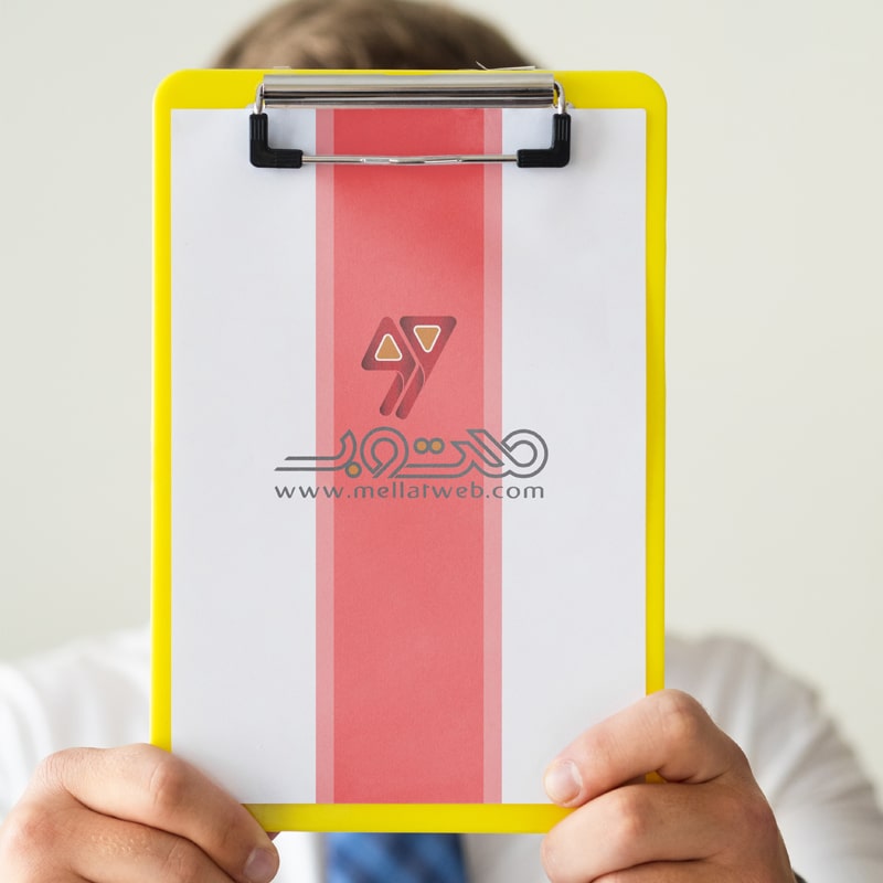 موکاپ (Mockup) طرح لایه باز زیردستی، هولدر(paper holder)