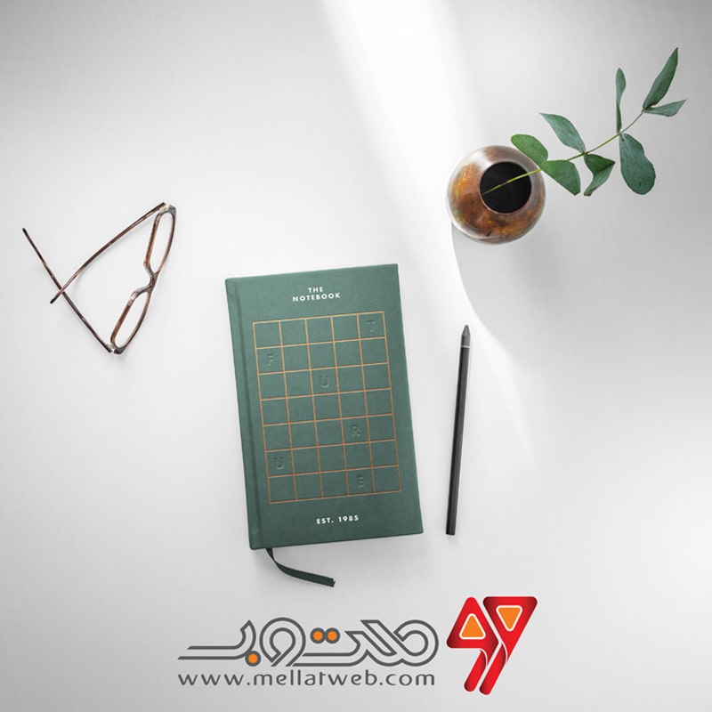 موکاپ (Mockup) قالب طرح لایه باز جلد کتاب (رقعی)