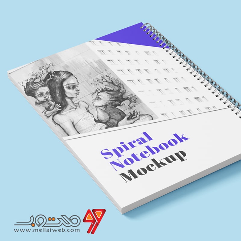 موکاپ (Mockup) قالب طرح لایه باز دفتر یادداشت
