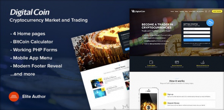 دانلود رایگان قالب HTML صرافی ارز دیجیتال و ترید Digital Coin دانلود رایگان قالب HTML صرافی ارز دیجیتال و ترید Digital Coin