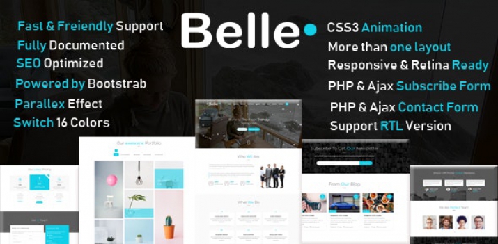 دانلود رایگان قالب Belle قالب HTML تک صفحه ای راستچین شده دانلود رایگان قالب Belle قالب HTML تک صفحه ای راستچین شده