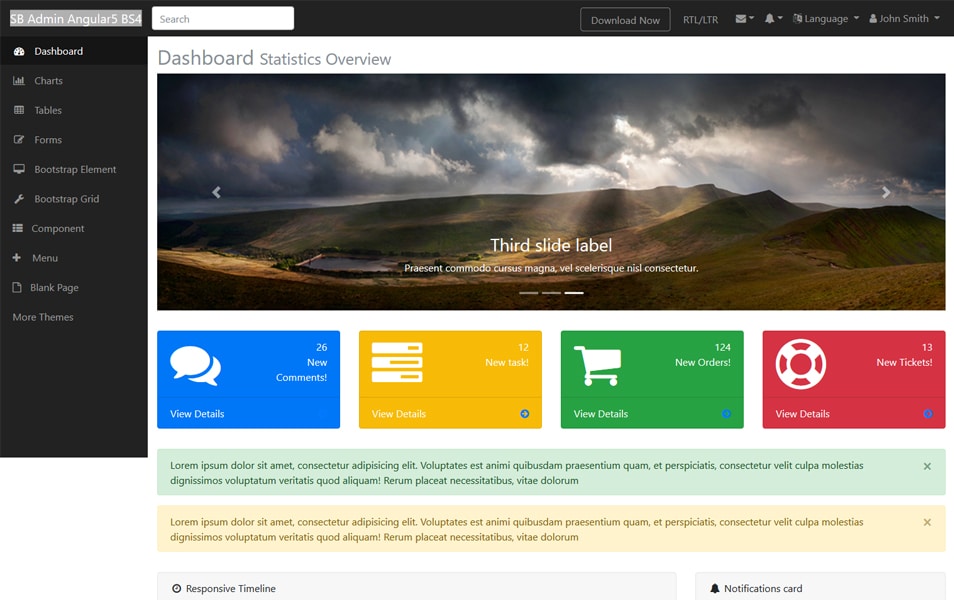 SB Admin Angular5 BS4