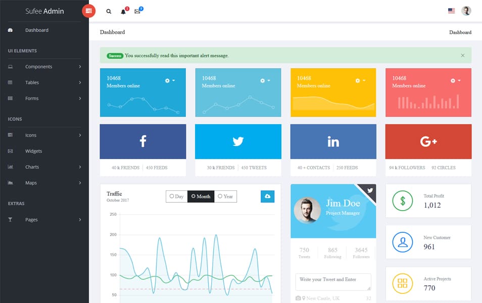 Sufee HTML5 Admin Dashboard Template