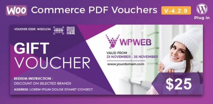 دانلود رایگان  افزونه WooCommerce PDF Vouchers کوپن تخفیف ووکامرس