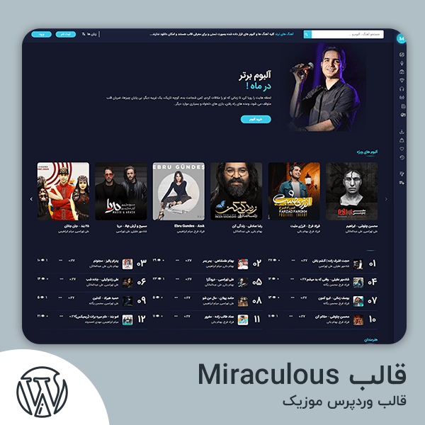 دانلود قالب Miraculous قالب وردپرس موزیک