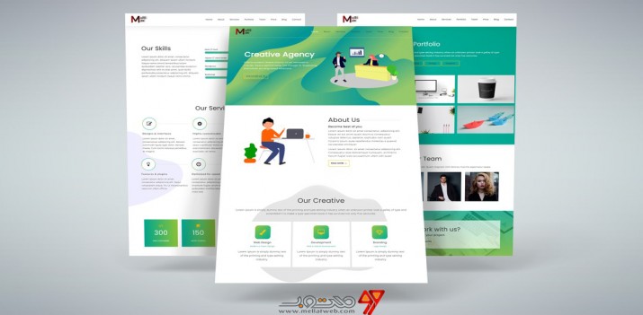 دانلود رایگان قالب html شرکتی تک صفحه ای