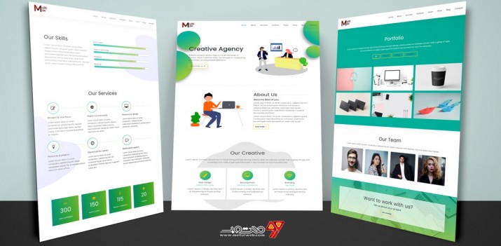 دانلود رایگان قالب html شرکتی و استارتاپ تک صفحه ای