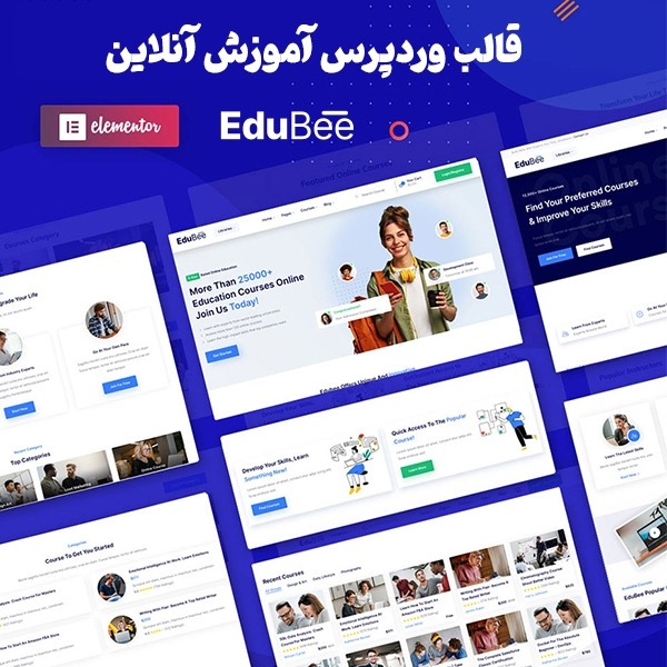 دانلود رایگان قالب وردپرس آموزش آنلاین - قالب EduBee