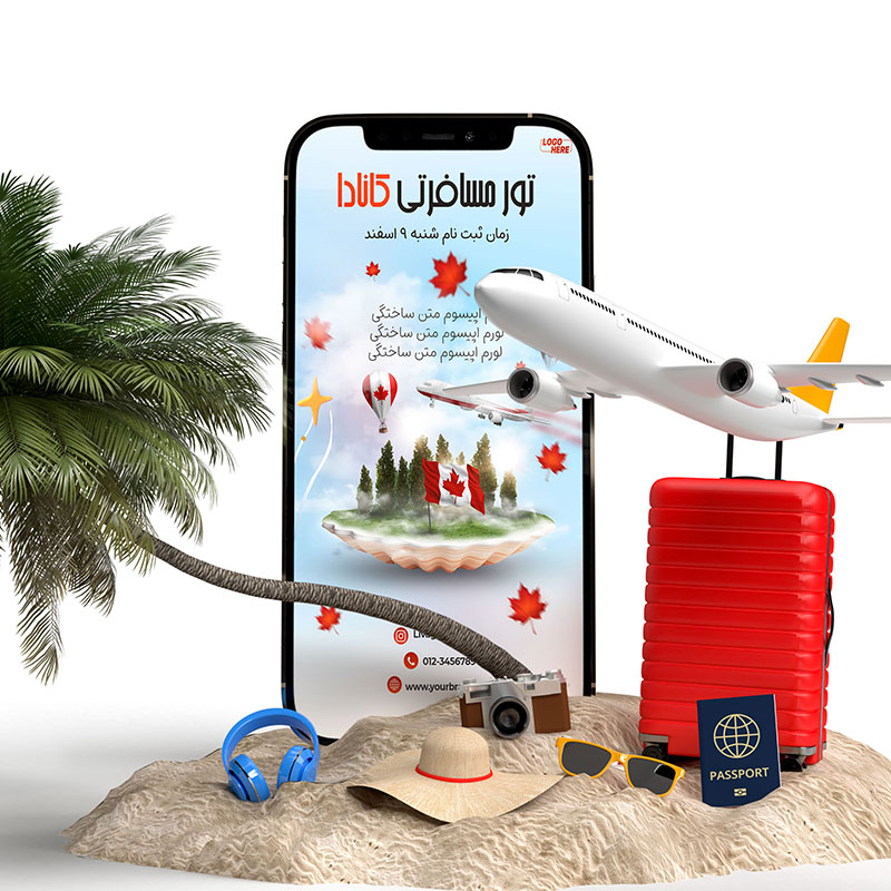 استوری اینستاگرام برای شرکت گردشکری و تور کانادا