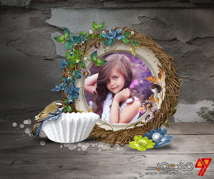 موکاپ لایه باز قاب عکس کودک